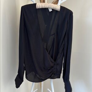Black Women's Wrap Top